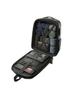 image représentant le sac cabine KABYN rempli d'habit pour 7 jours ainsi que l'ordinateur + chargeur